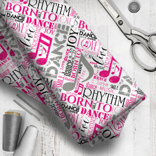 Tissu Né à Dance Pink/Black ID277