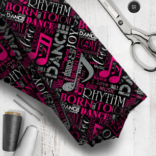 Tissu Né à Dance Pink/White ID277