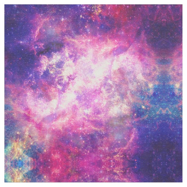 Tissu Nebula Galaxy de l'espace rose pourpre (Fermer)