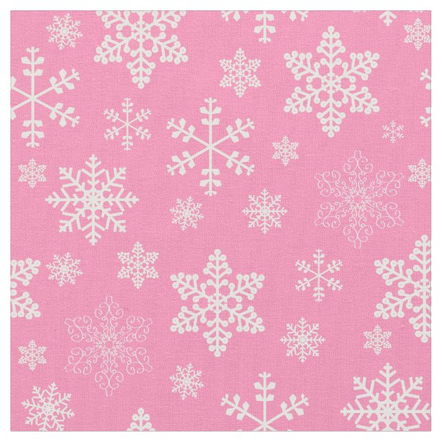Tissu neige rose de noël (Fermer)