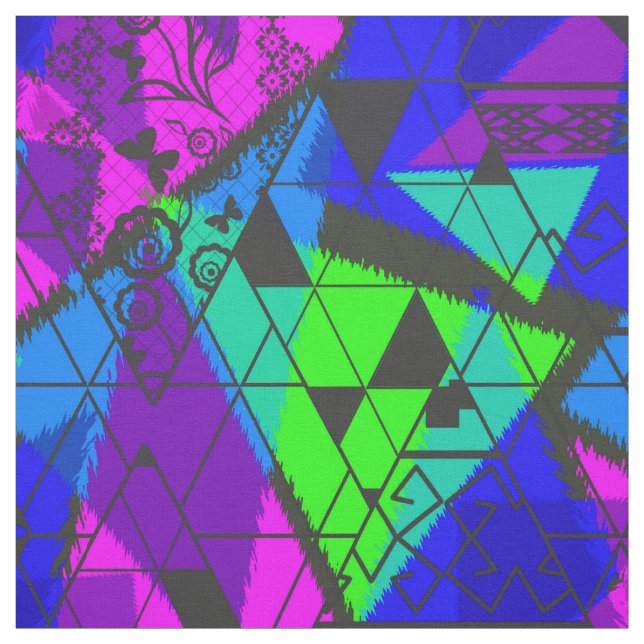 Tissu Neon abstrait. (Échantillon)