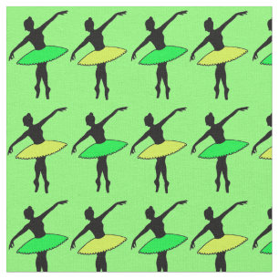 Tissu Neon Jaune Vert Ballerina Ballet Pointe Danseuse