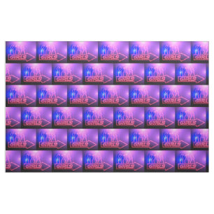 Tissu Neon Pink Girls Sign Thunder_cove