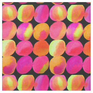 Tissu Neon Watercolor cercle motif couleur art abstrait