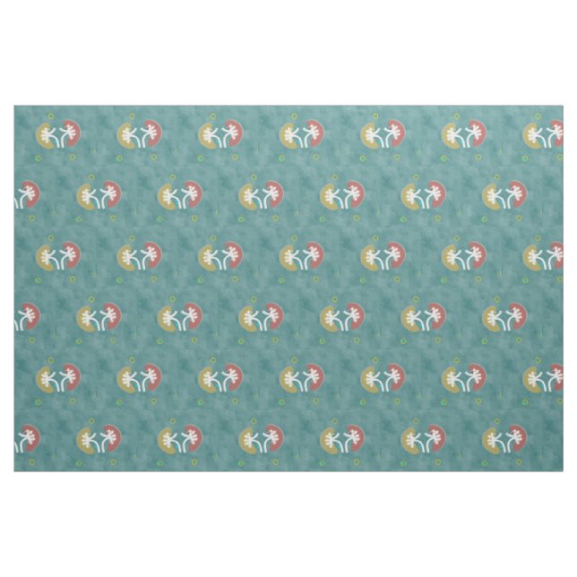 Tissu Néphrologie des reins Turquoise (Fat Quarter)
