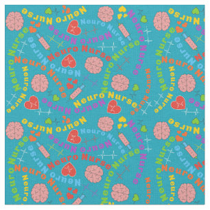 Tissu Neuro Nurse Turquoise
