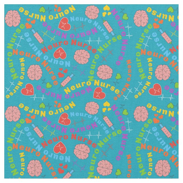 Tissu Neuro Nurse Turquoise (Fermer)