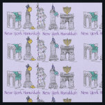 Tissu New York City NYC Chanukah Hanoukka Fabric<br><div class="desc">Fabric présente différents bâtiments de New York et des points de repère "habillés" pour les vacances, avec l'HANOUKKA de NEW YORK en police violette. Créé à partir d'une illustration de stylo et d'encre originale.</div>