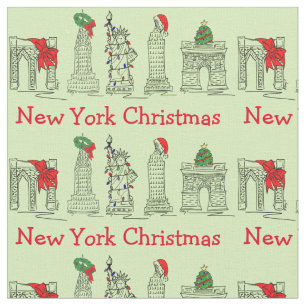 Tissu New York City NYC Noëls Noëls Noël