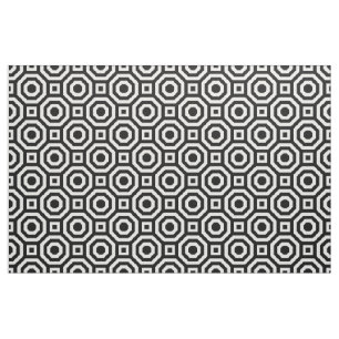 Tissu niché noir et blanc d'octogone
