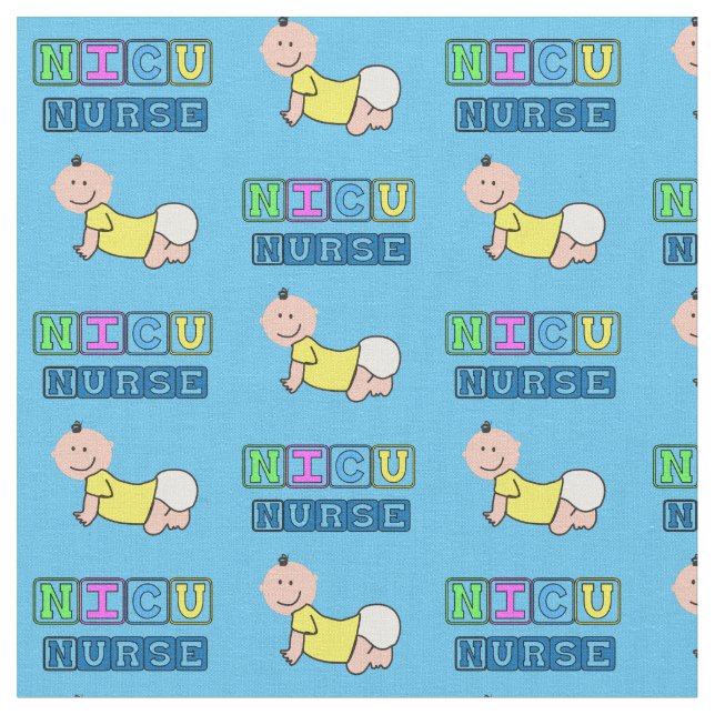 Tissu NICU Nurse Baby Blue (Fermer)