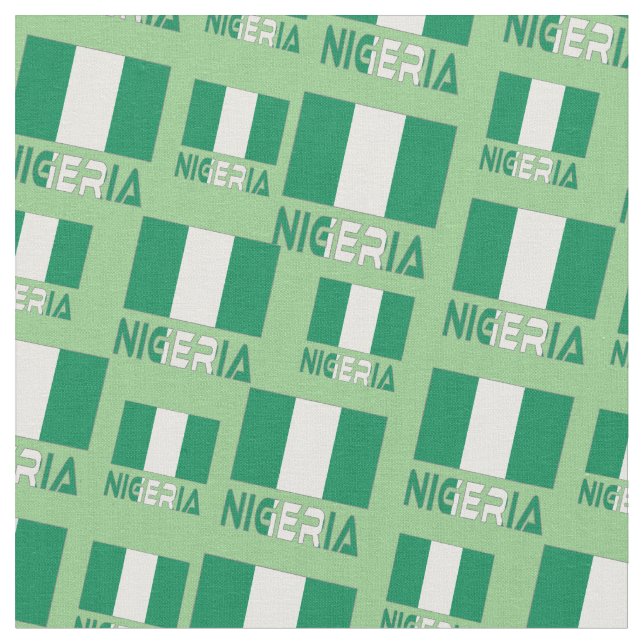 Tissu Nigeria et drapeau nigérian (Fermer)