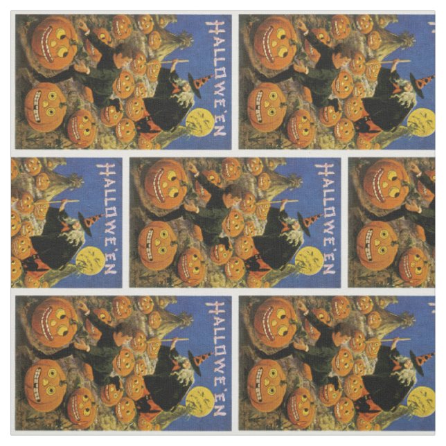 Tissu Nightmare du Citrouille d'Halloween (Échantillon)