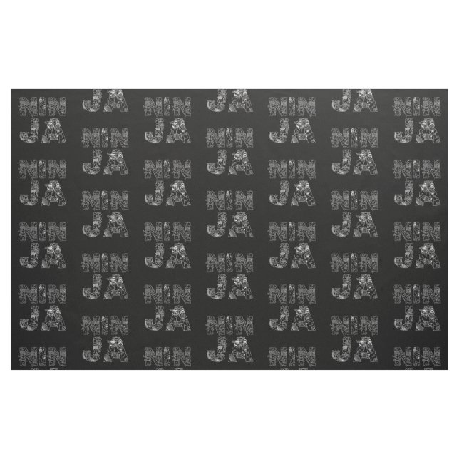 Tissu Ninja Elegant Text Art (Fat Quarter)