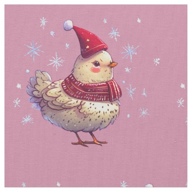 Tissu Noël au poulet (Fermer)