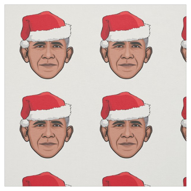 Tissu Noël BARACK OBAMA (Échantillon)