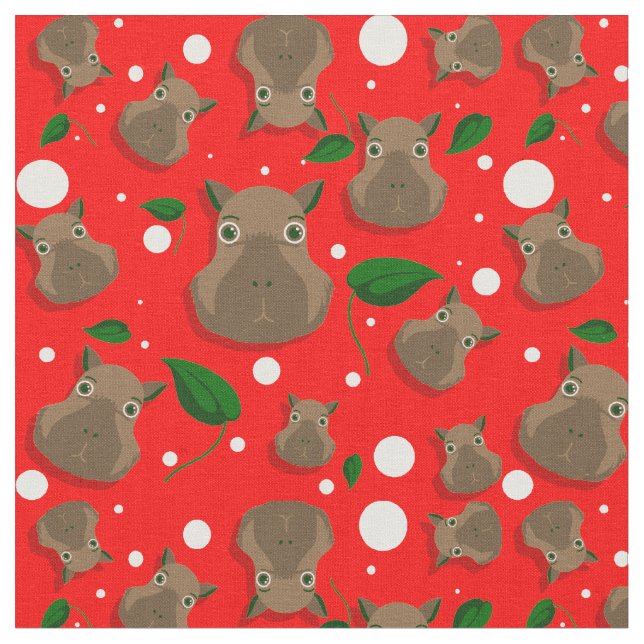 Tissu noël capybara (Fermer)