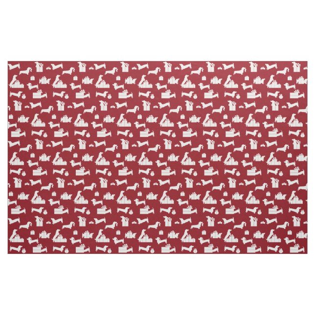 Tissu Noël Dachshund (Fat Quarter)