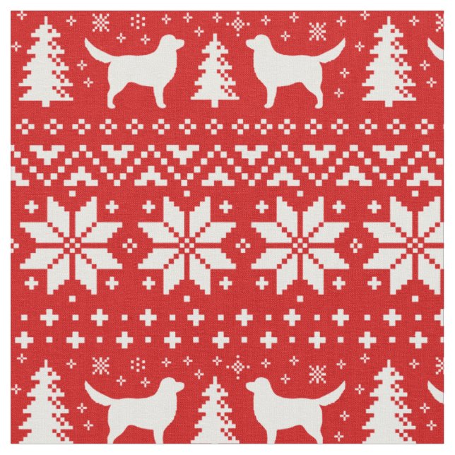 Tissu Noël de tintement de chiens d'arrêt de canard de (Fermer)