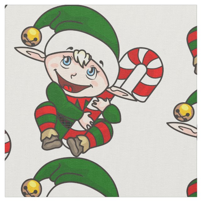 Tissu Noël des elfes (Fermer)