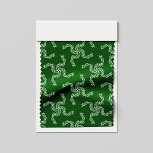 Tissu Noël Garland Green, Décor de Noël