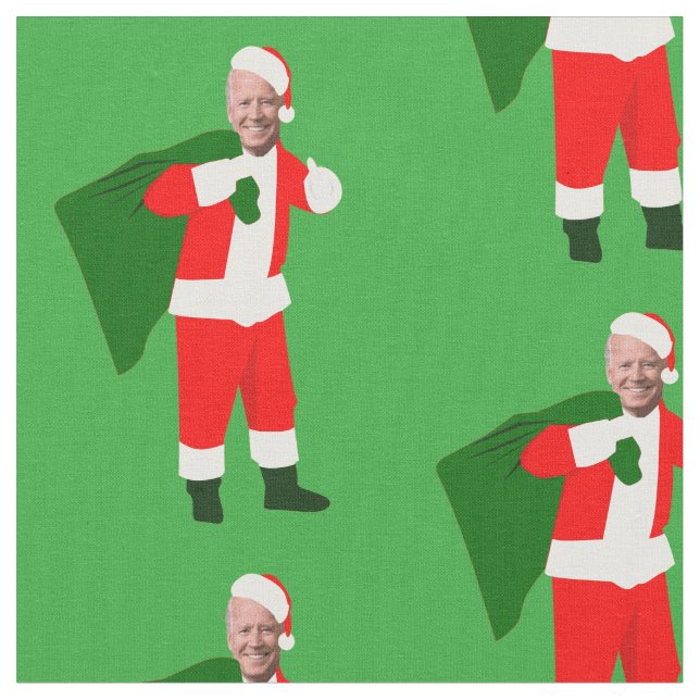 Tissu noël joe biden père Noël (Fermer)