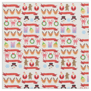 Tissu Noël mignon