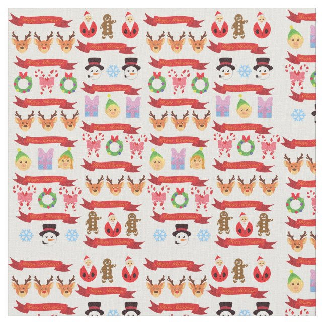Tissu Noël mignon (Fermer)