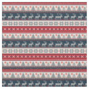 Tissu Noël Motif Faux Knit