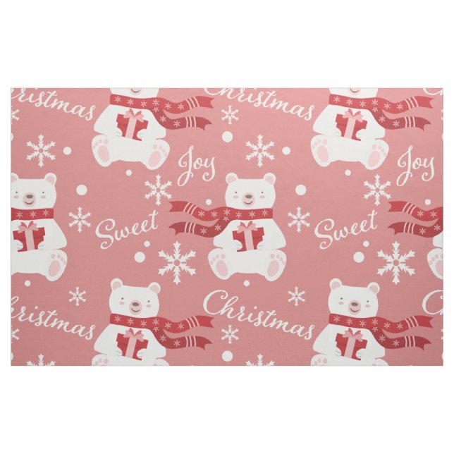 Tissu Noël rose (Yard)