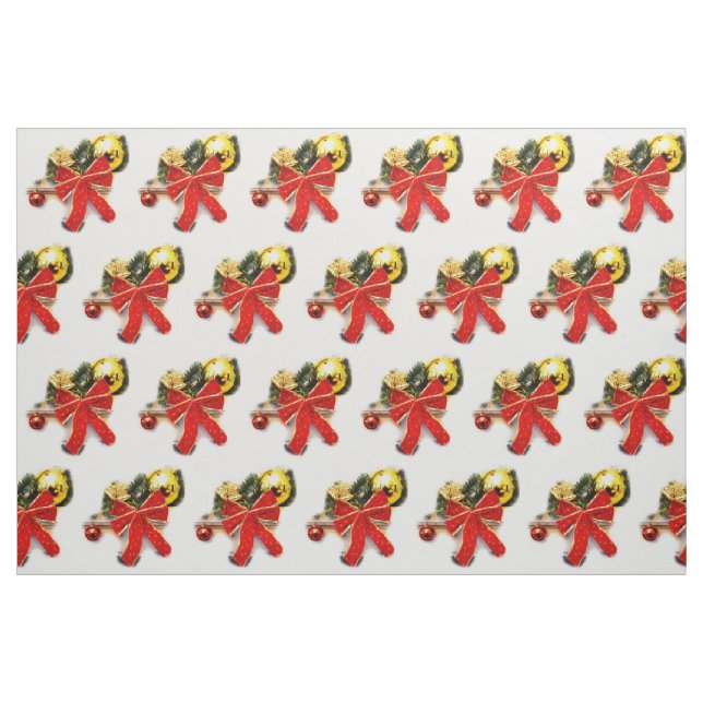 Tissu Nœuds festifs rouges (Fat Quarter)
