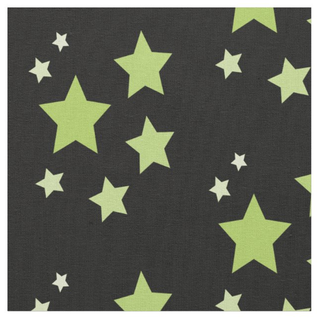 Tissu noir aux étoiles vertes (Fermer)