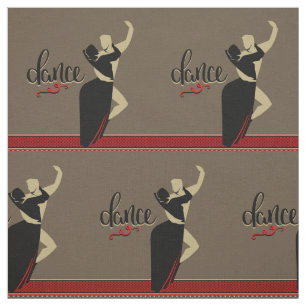 Tissu Noir bronzage 4,5" de couples de danse de salle de