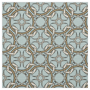 Tissu Noir celtique enclenché et crème de motif