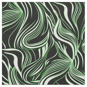 Tissu Noir créatif, Blanc, Vert et sans couture Résumé