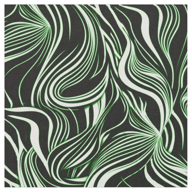Tissu Noir créatif, Blanc, Vert et sans couture Résumé (Fermer)