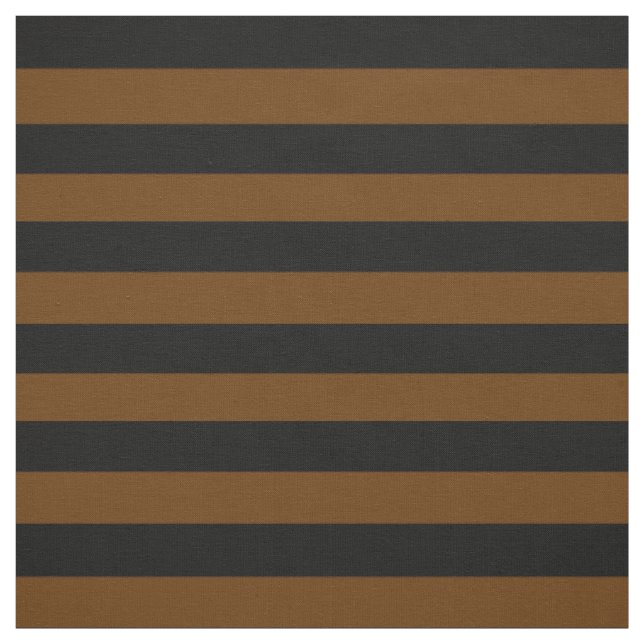Tissu Noir de minuit, pied brun de Cocos, rayures (Échantillon)