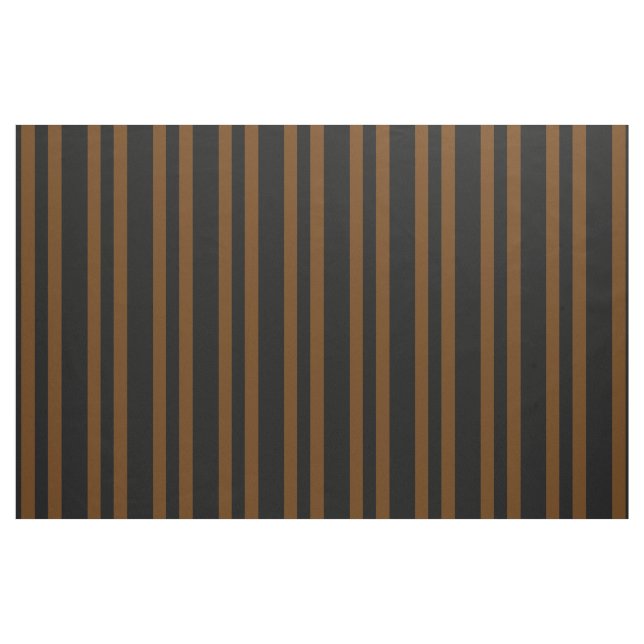 Tissu Noir de minuit, pied brun de Cocos, rayures (Fat Quarter)
