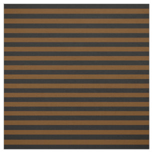 Tissu Noir de minuit, pied brun de Cocos, rayures