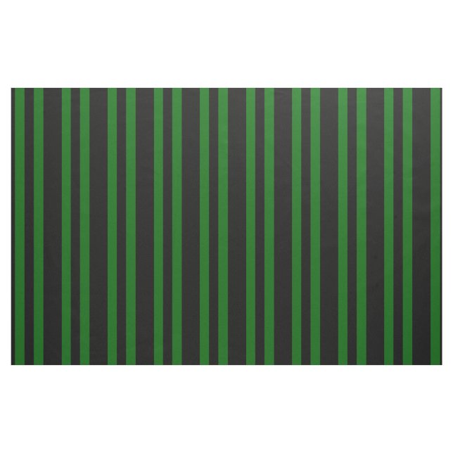 Tissu Noir de minuit, pied vert d'île, rayures (Fat Quarter)