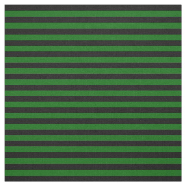 Tissu Noir de minuit, pied vert d'île, rayures (Échantillon)