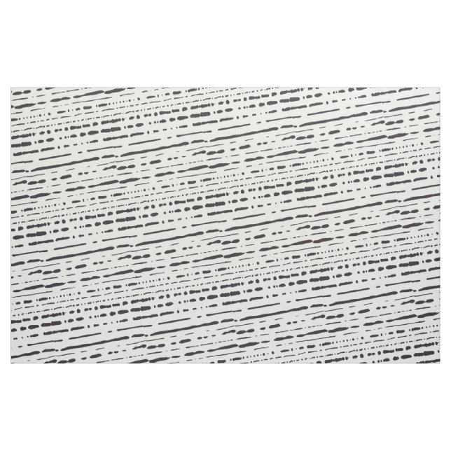 Tissu noir de rayures de rayures cassées (Fat Quarter)