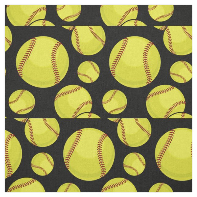 Tissu Noir dispersé de boules du base-ball (Échantillon)