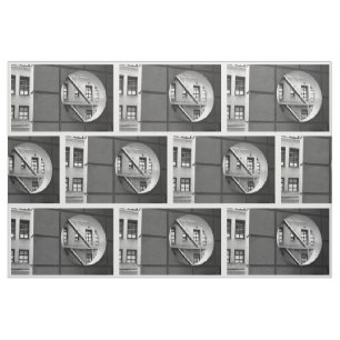 Tissu noir et blanc d'architecture géométrique d