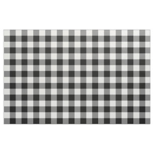 Tissu noir et blanc de motif de guingan