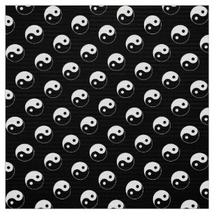 Tissu noir et blanc de motif de Yin Yang