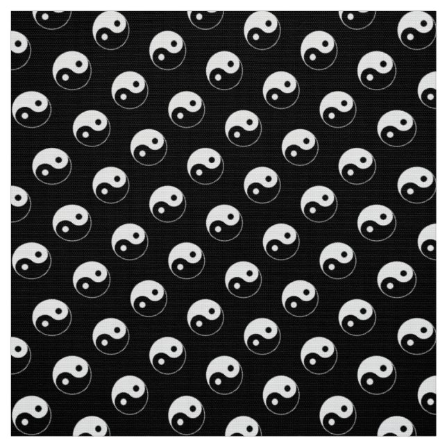 Tissu noir et blanc de motif de Yin Yang (Échantillon)