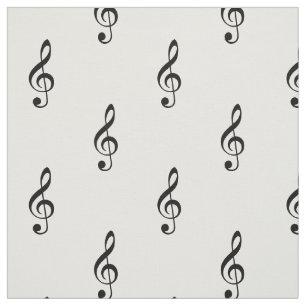 Tissu Noir et blanc de Tréble Clef