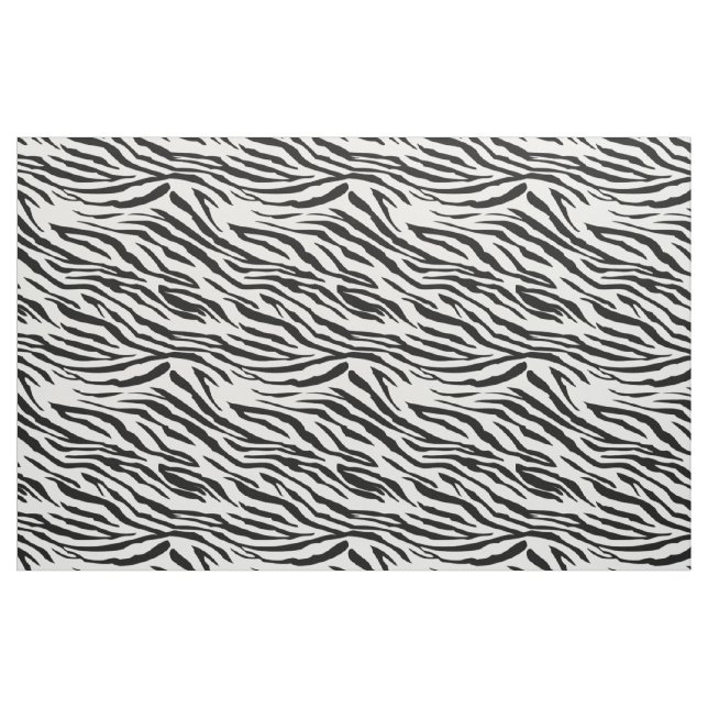 Tissu noir et blanc Zebra Stripe (Yard)