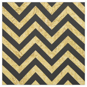 Tissu Noir et motif de Chevron de rayures de zigzag de